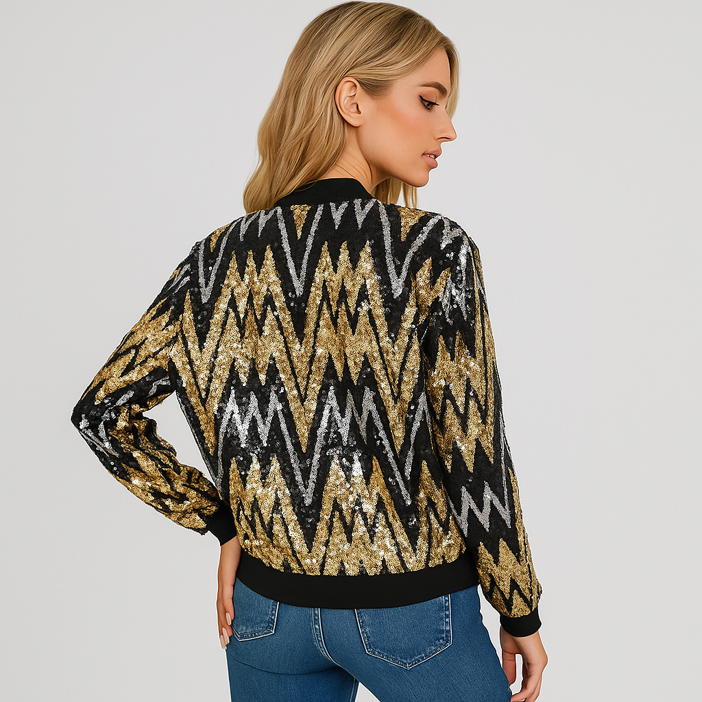 Thea Bomberjakke - Palietter - Unik Stil - Komfort