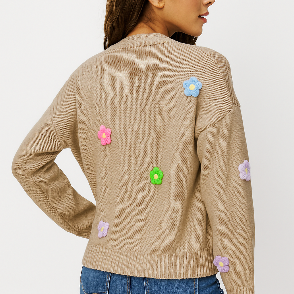 Langærmet Cardigan - Åben Front - Komfort & Stil