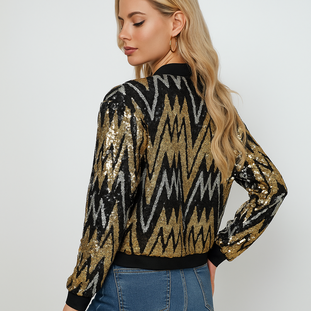 Thea Bomberjakke - Palietter - Unik Stil - Komfort