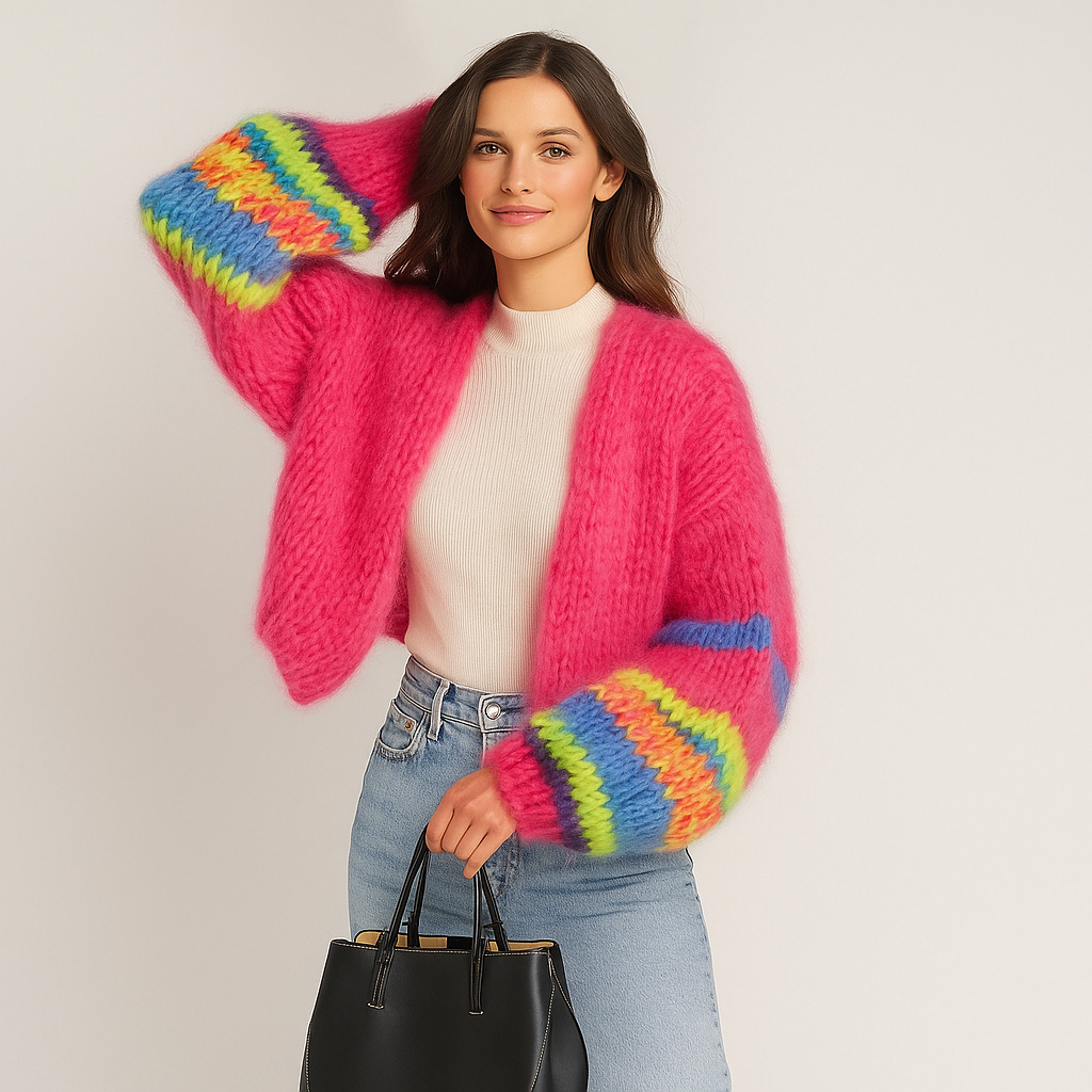 Stilla - Multifarvet Cozy Cardigan - Blød Komfort & Stil