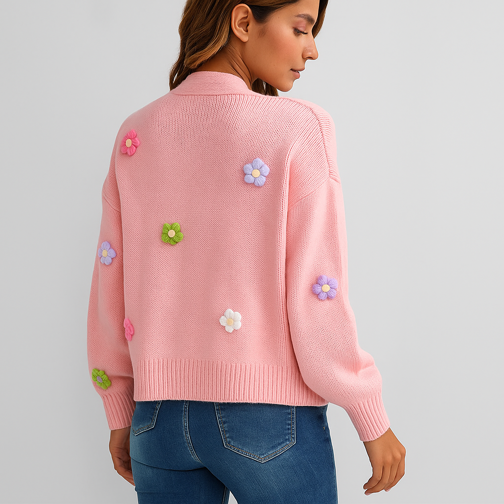 Langærmet Cardigan - Åben Front - Komfort & Stil