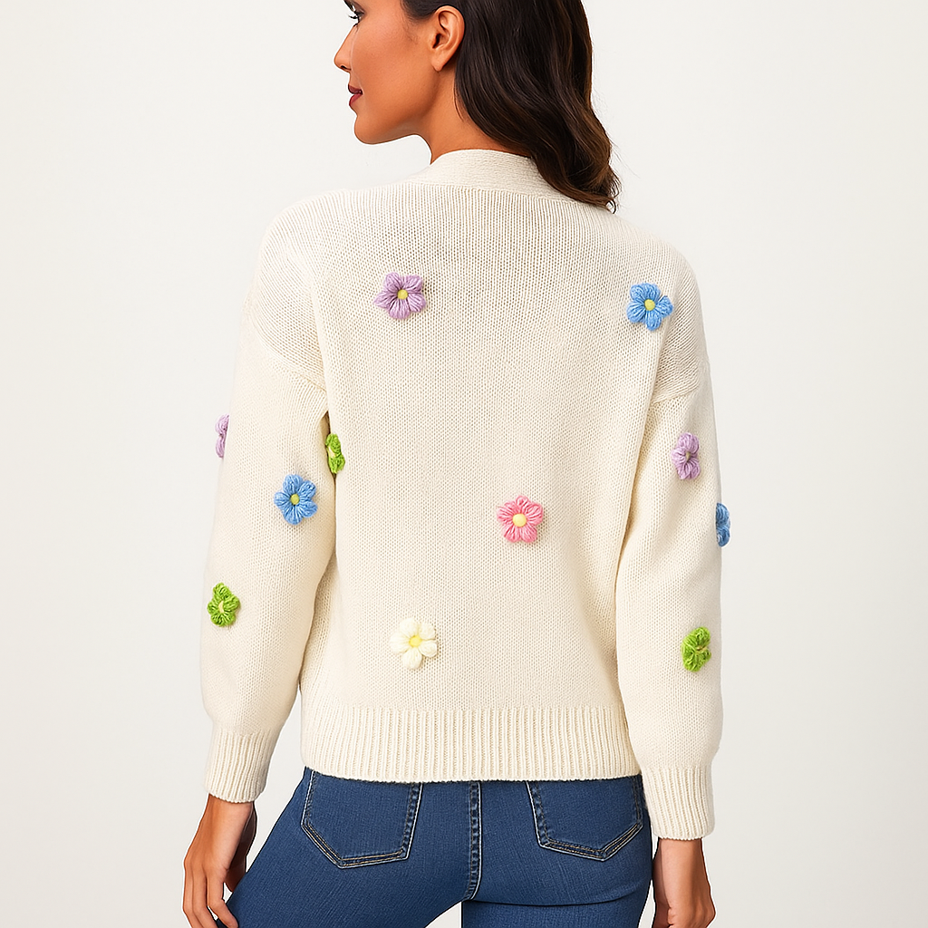 Langærmet Cardigan - Åben Front - Komfort & Stil