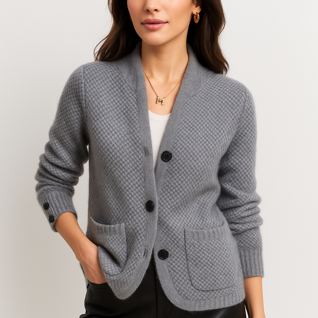 Cashmere-cardigan - Blød Komfort - Knaplukning