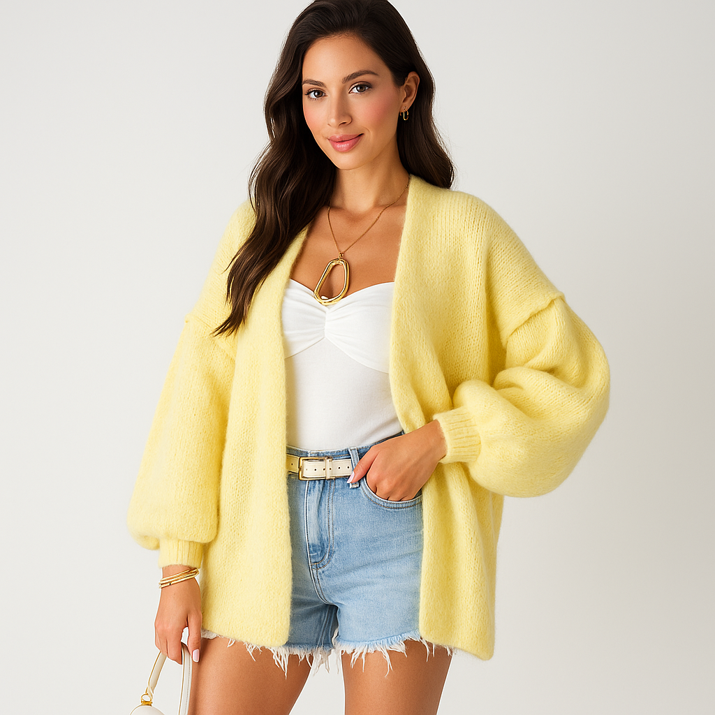 Femme Oversized Blød Strik Cardigan - Komfortabel - Stilfuld - Varm