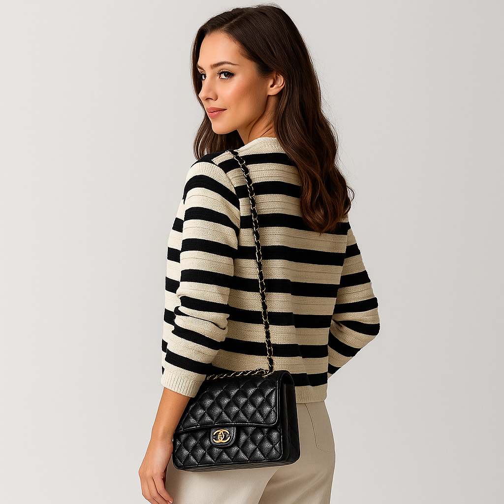 Elegant Stribet Cardigan - Stilfuld Komfort & Alsidighed