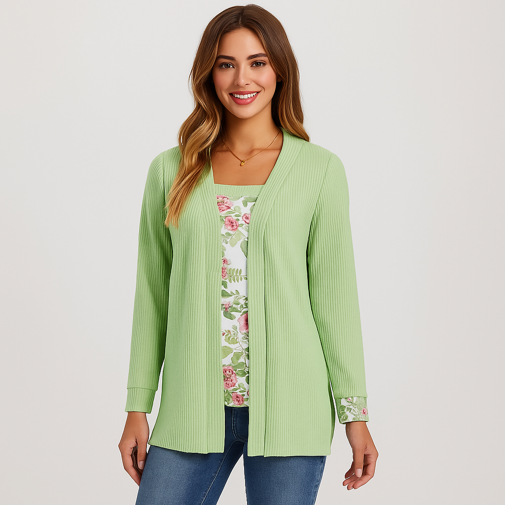 Dame Komfortabel Strikket Cardigan - Blød - Stilfuld - Varm