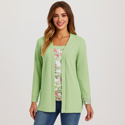 Dame Komfortabel Strikket Cardigan - Blød - Stilfuld - Varm