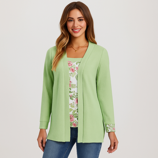 Dame Komfortabel Strikket Cardigan - Blød - Stilfuld - Varm