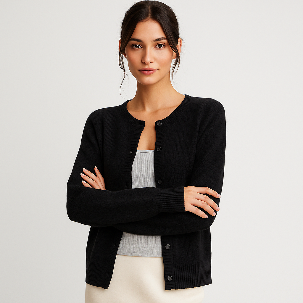 Cardigan - Ensfarvet - Komfortabel - Stilren - Til Kvinder