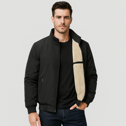 Erik | Varm fleecejakke til mænd - Høj hals - Komfort