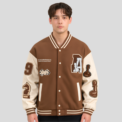 Herre bomber baseballjakke - colorblock-design - stilfuld og alsidig