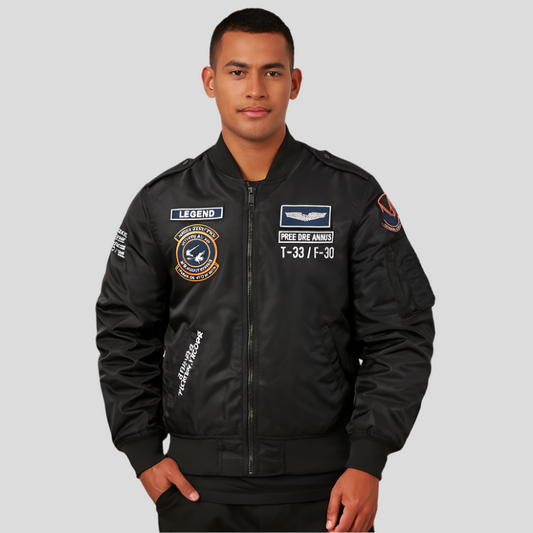 Afslappet pilot bomberjakke til mænd - komfortabel - stilfuld - slidstærk