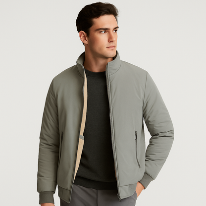 Erik | Varm fleecejakke til mænd - Høj hals - Komfort