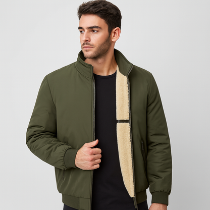 Erik | Varm fleecejakke til mænd - Høj hals - Komfort