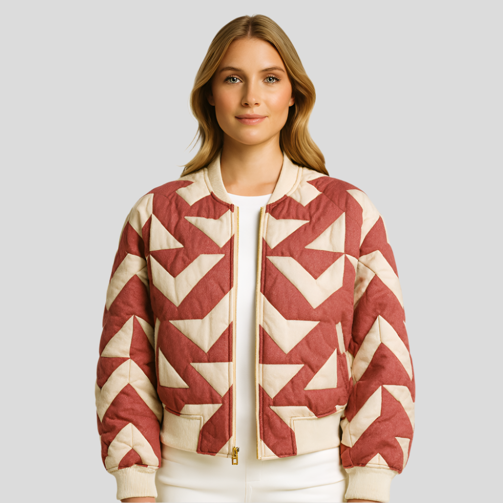 Farverig overgangsjakke til kvinder - Let - Iøjnefaldende design