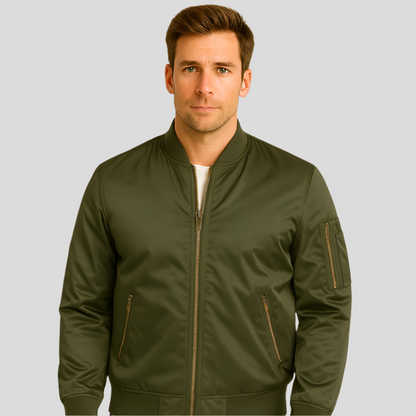 Luksus Pilot Bomberjakke til Mænd - Vintage Flystil - Robust & Stilfuld