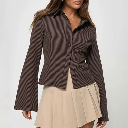 Elegant Retro Bluse - Mode Kvinder - Chic Stil Lonella