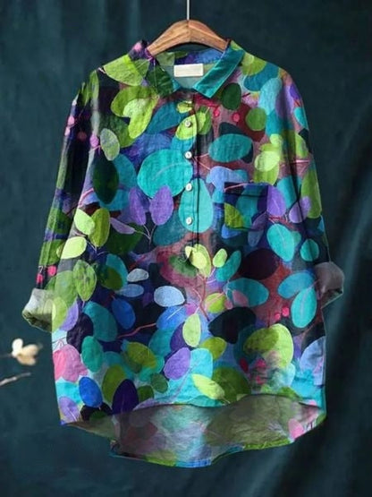 Feminint Skjortekjole - Blomstermønster - Moderne Elegance Lonella