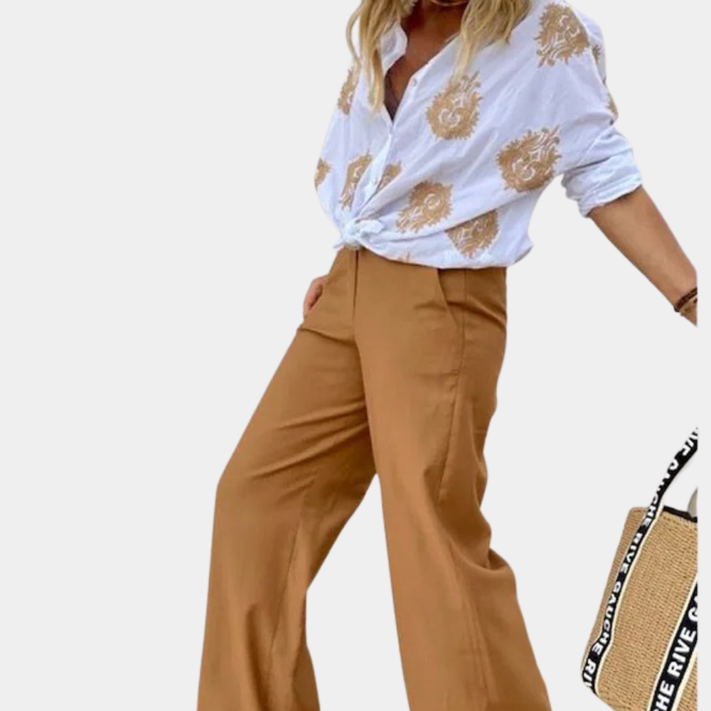 Freja - Bluse med Tryk til Kvinder - Unik Elegance Lonella