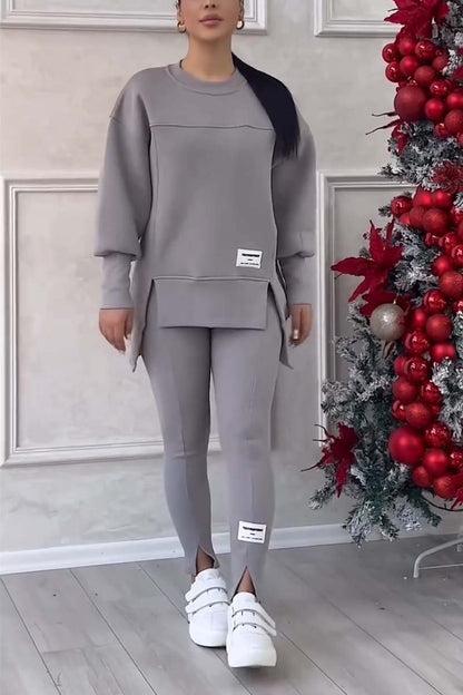 Jessica - Sweatshirt og leggings - Slids i kanten Lonella