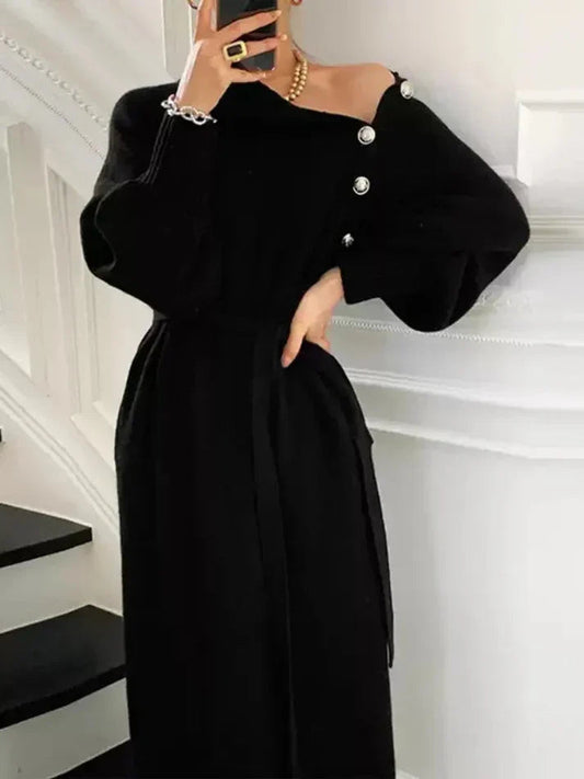 Jessy - Midi-kjole - One-shoulder Design Lonella
