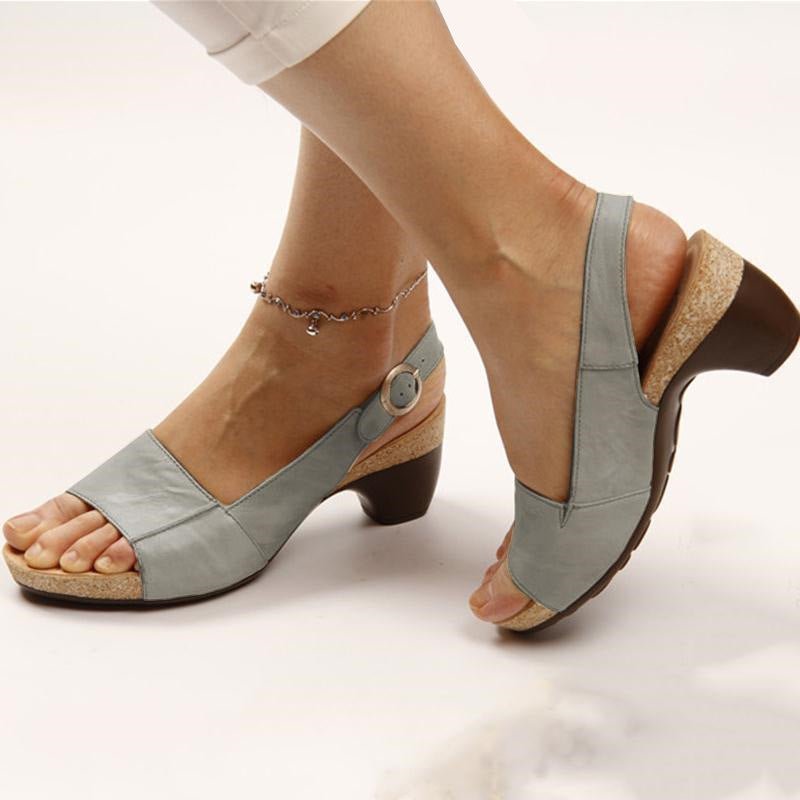 Mellemhælede sandaler - Elegance - Komfort - Mode Lonella