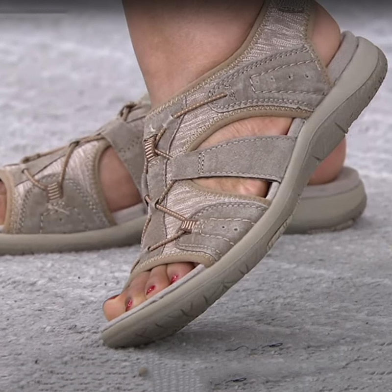 Runde Sandaler Med Åben Tå - Komfort - Elegance Lonella